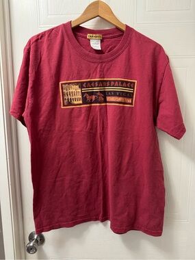 Caesars Branded Burgundy Crewneck Tee